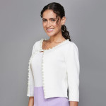 Embellished Button Shrug