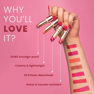 9 to 5 Primer + Matte Lipstick - Rosy Sunday MP8